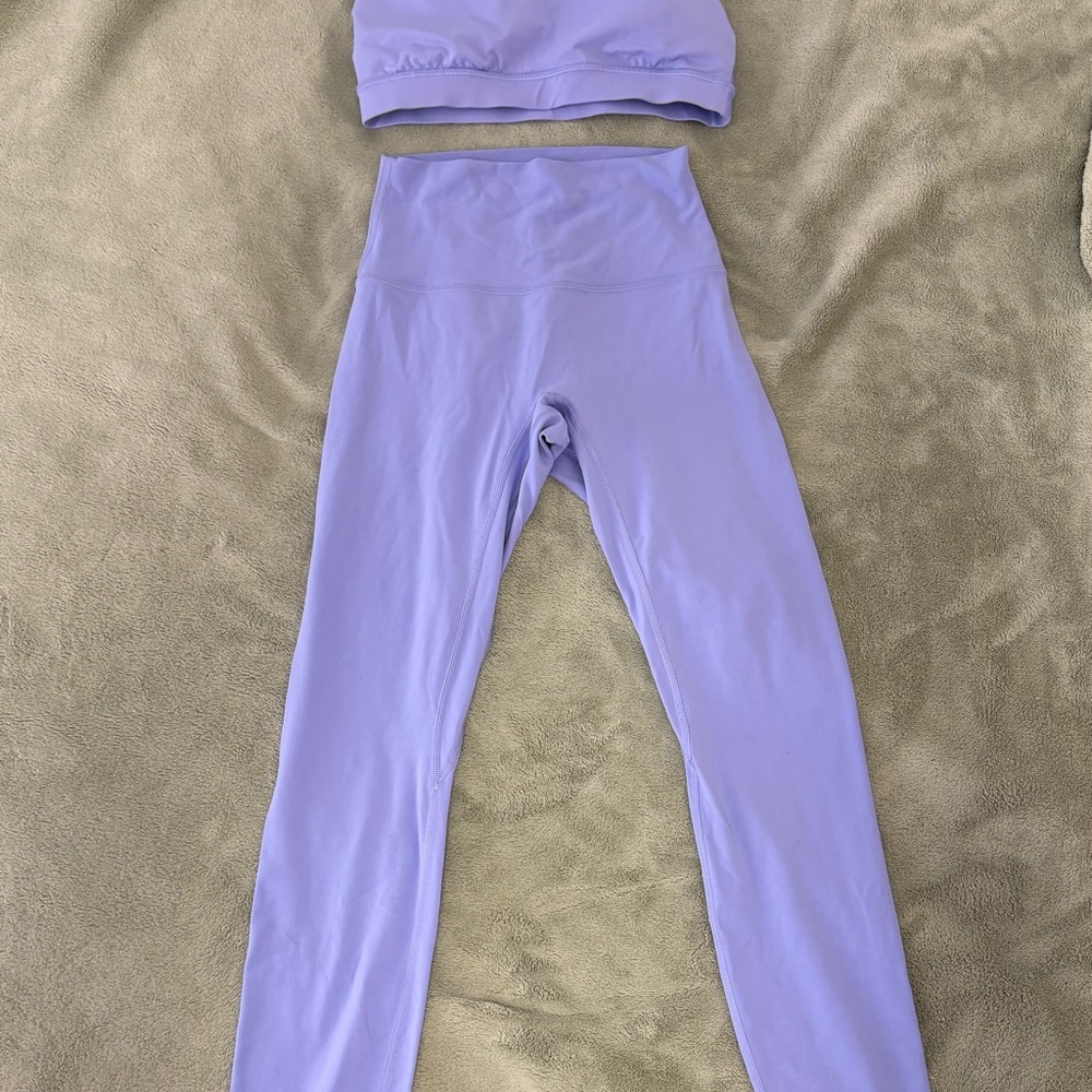 Lululemon Dusty lilac workout set